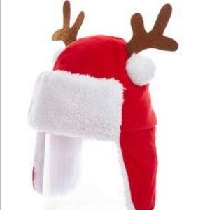 𝅺For the dear “ Deer” in your life!  velvet Christmas infant cap NWOT #HB UP